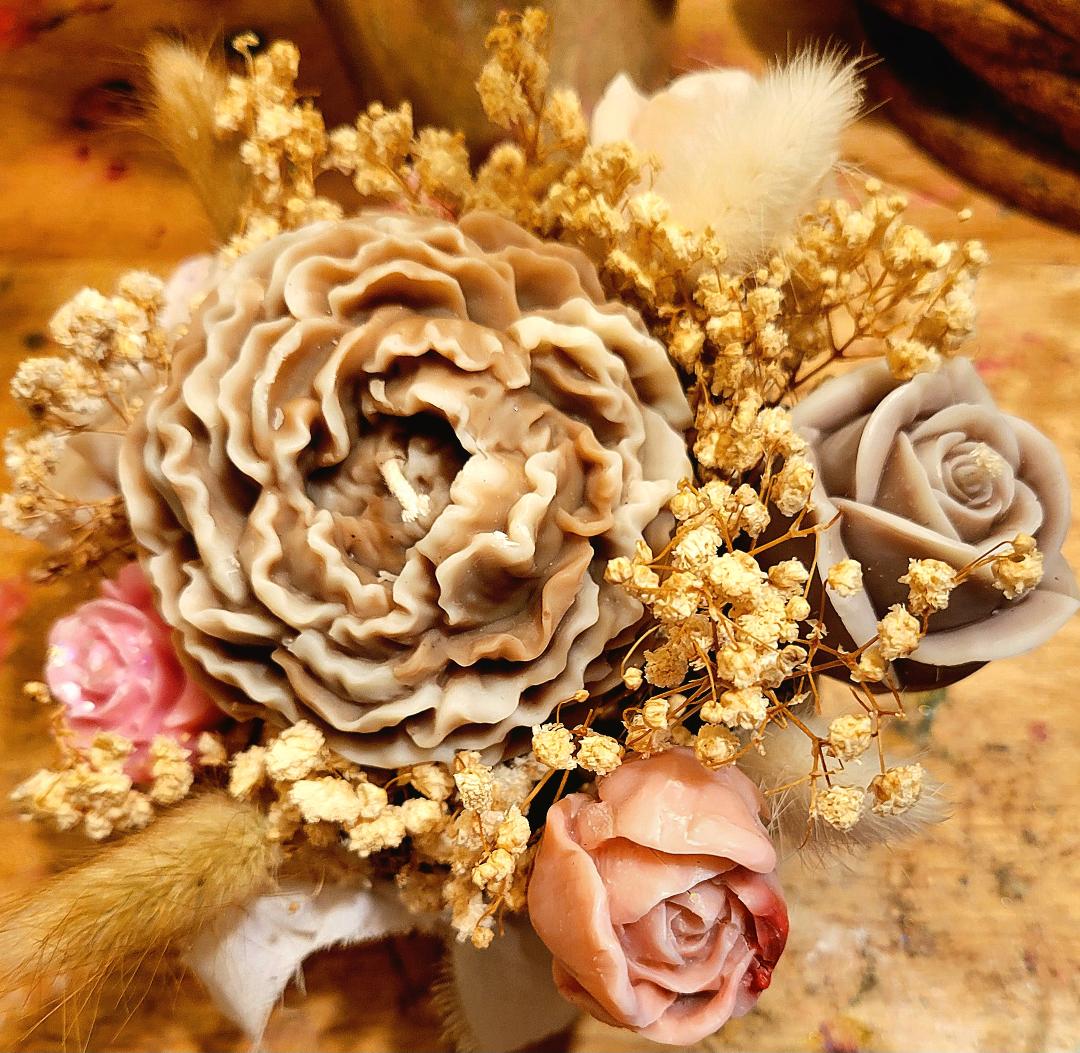 Wax floral arrangements